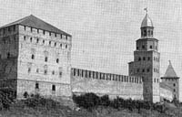 Башни Княжая, Кокуй и
 Покровская (справа налево).