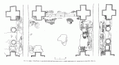 София. Общая схема сохранившихся фрагментов мозаичного пола в средней части храма