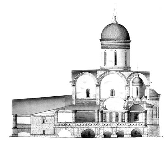 Покровский собор. Южный фасад. Реконструкция В.В.Кавельмахера.