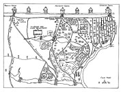 Рис. 1. Рисунок с Чертежа местности между Земляным городом и Ходынским полем. Около 1682 года [47].