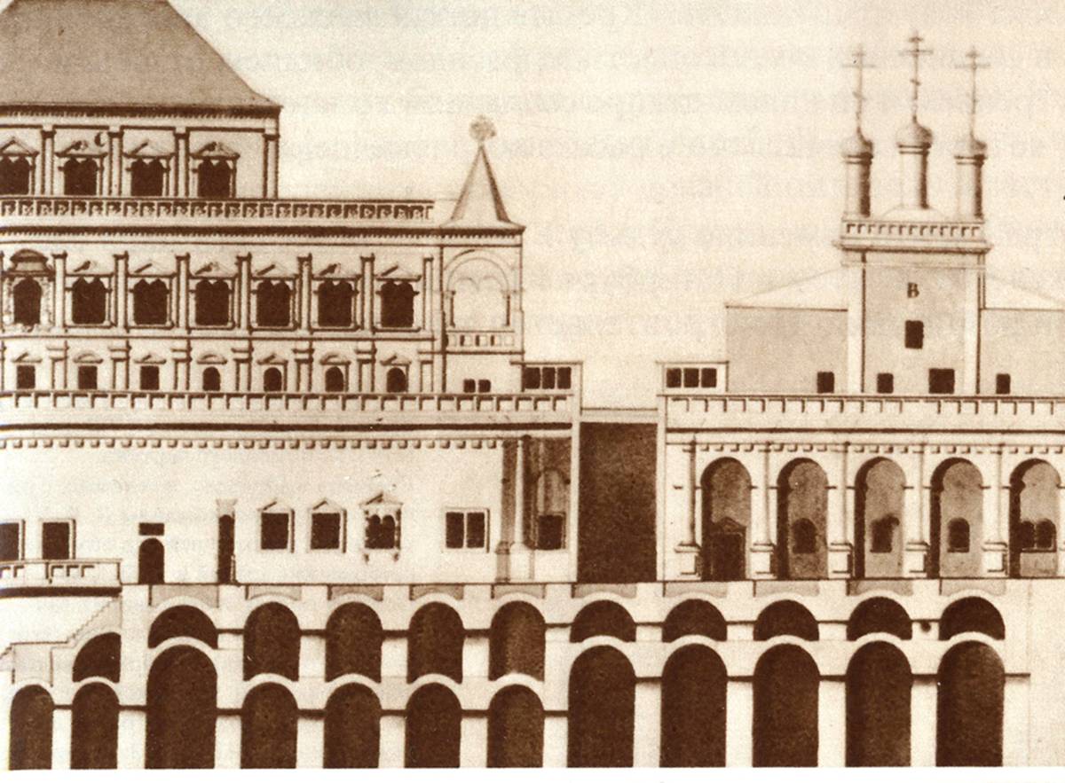 Разрез по Боярской площадке, 1750е