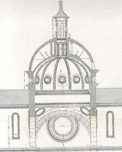 3. Разрез купола церкви Сан Спирито во Флоренции. Середина  ХVI в. 